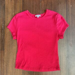 Reformation Red Short Sleeve Top